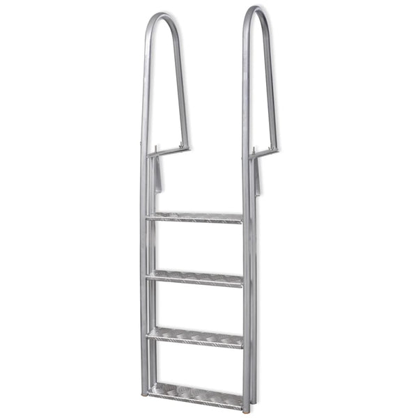 vidaXL 4-Step Dock/Pool Ladder Aluminium 167 cm