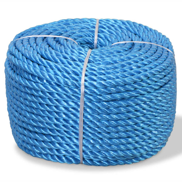 vidaXL Twisted Rope Polypropylene 10 mm 100 m Blue