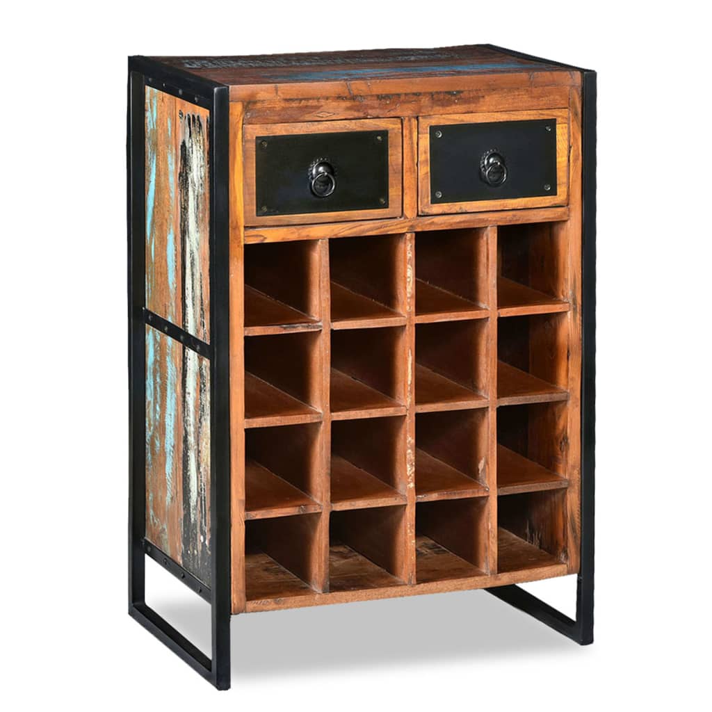 vidaXL Wine Rack for 16 Bottles Solid Reclaimed Wood