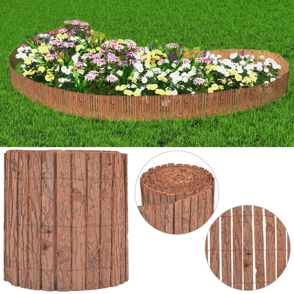 vidaXL Bark Fence 1000x30 cm