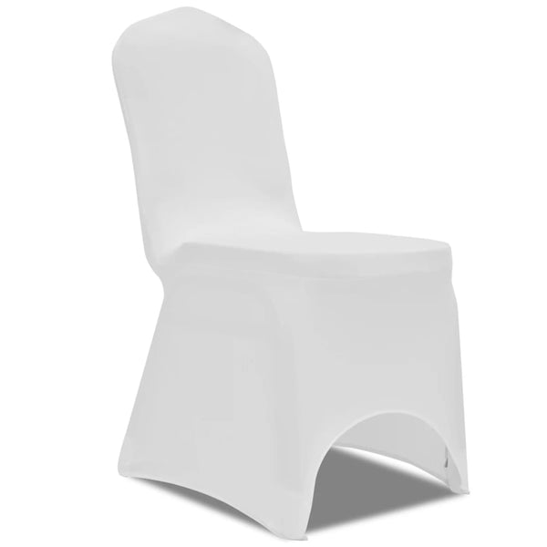 vidaXL 100 pcs Stretch Chair Covers White