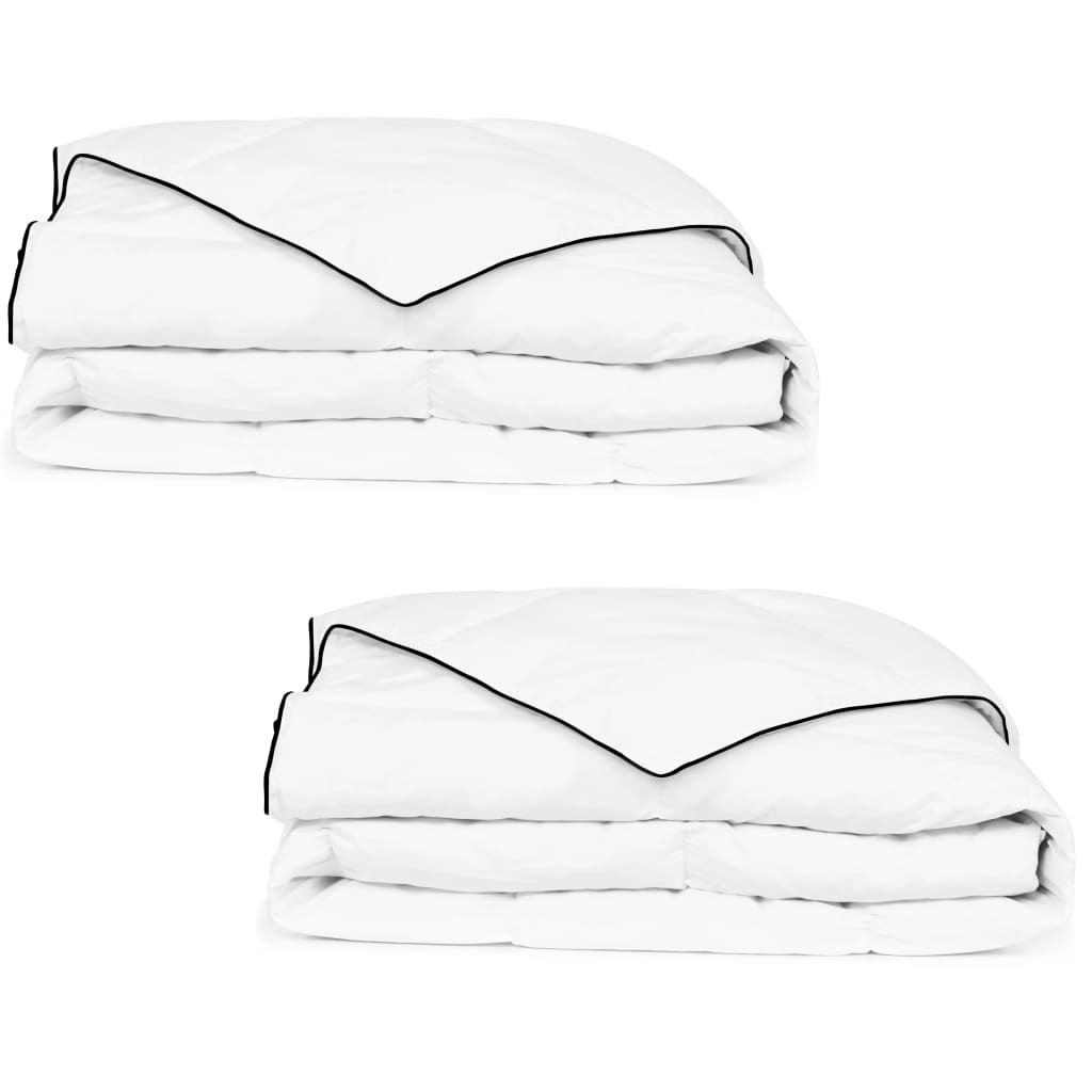 vidaXL Winter Down Duvet 2 pcs 135x200 cm