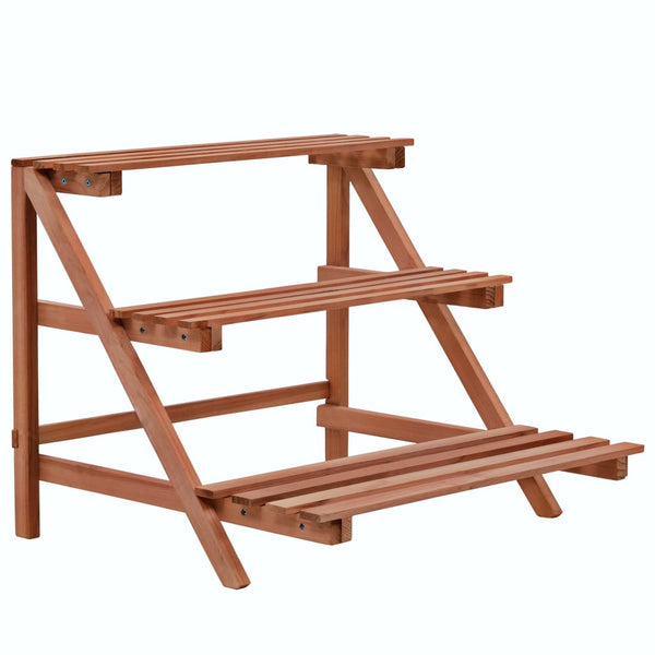 vidaXL 3-Tier Plant Stand Cedar Wood 48x45x40 cm