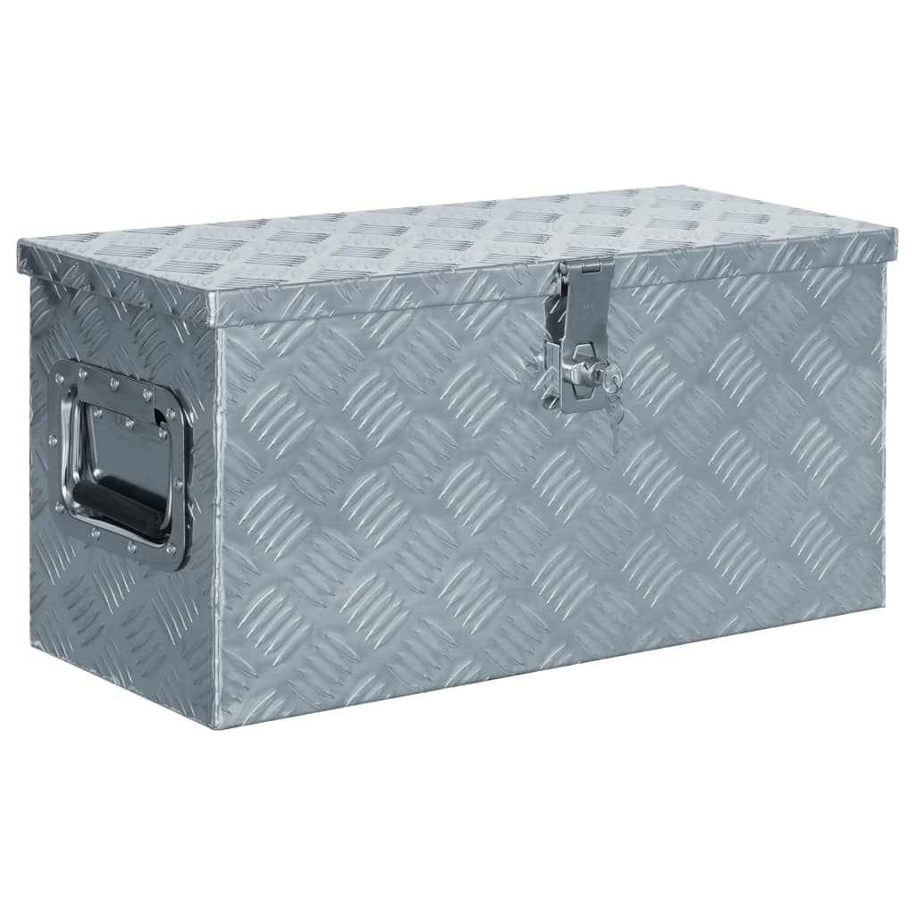 vidaXL Aluminium Box 61.5x26.5x30 cm Silver