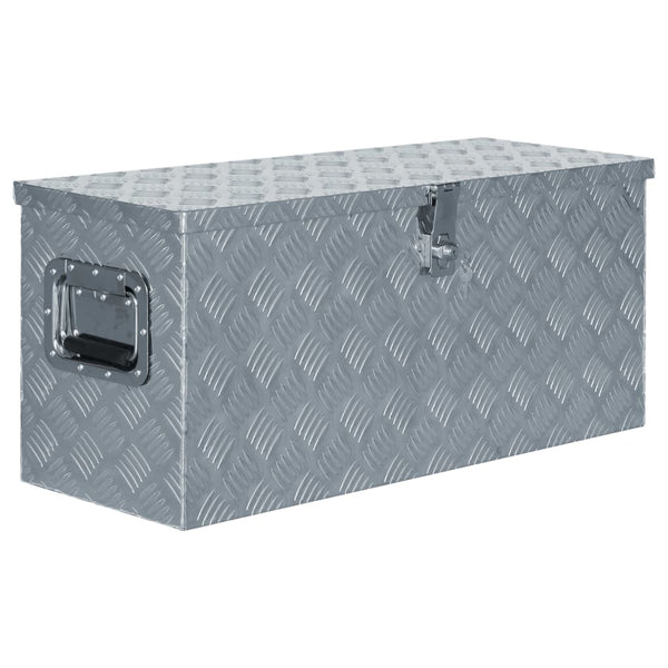 vidaXL Aluminium Box 80x30x35 cm Silver