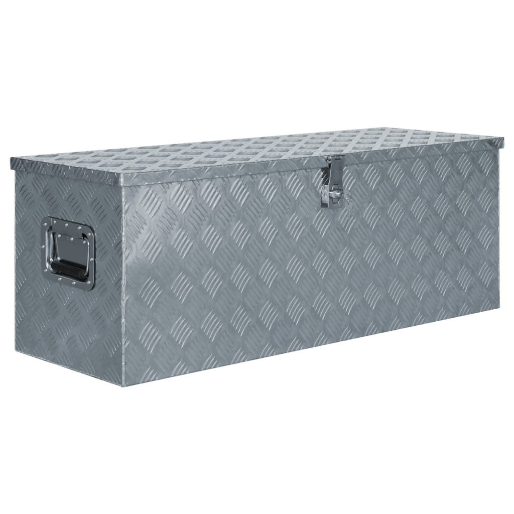 vidaXL Aluminium Box 110.5x38.5x40 cm Silver