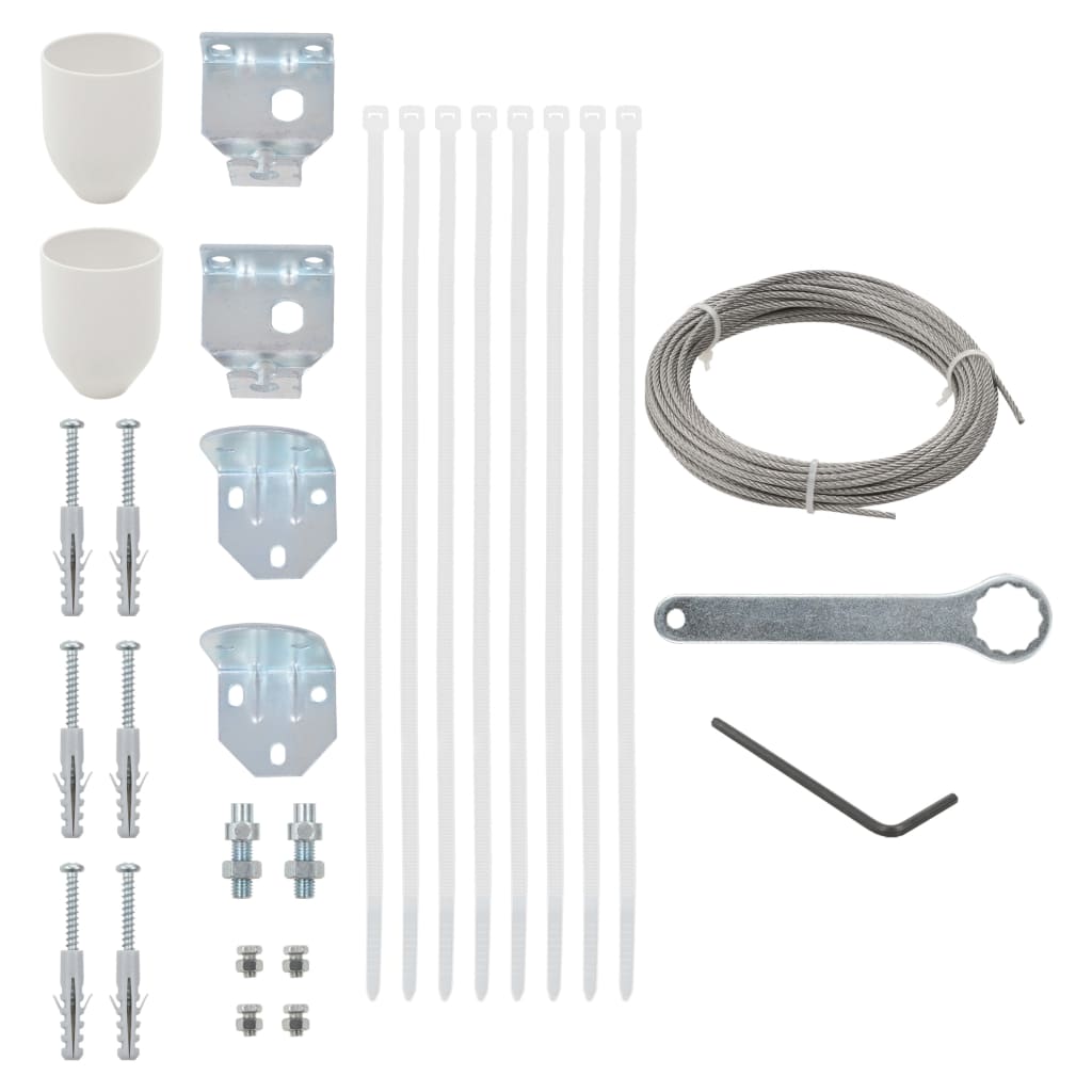 vidaXL 29 Piece Balcony Screen Accessory Set