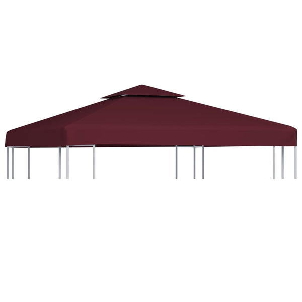 vidaXL 2-Tier Gazebo Top Cover 310 g/mÂ² 3x3 m Bordeaux