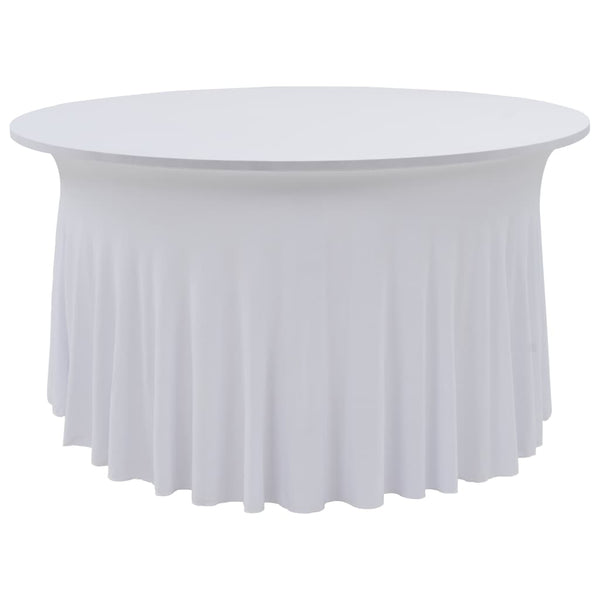 vidaXL 2 pcs Stretch Table Covers with Skirt 120x74 cm White