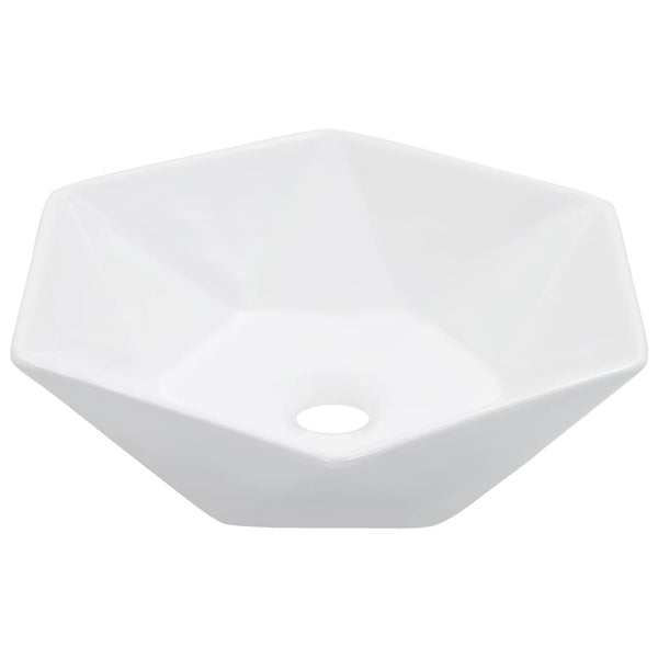 vidaXL Wash Basin 41x36.5x12 cm Ceramic White