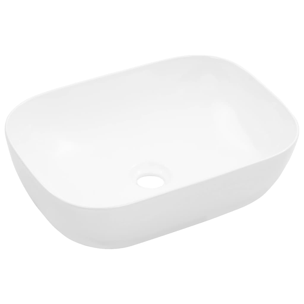 vidaXL Wash Basin 45.5x32x13 cm Ceramic White