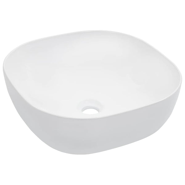 vidaXL Wash Basin 42.5x42.5x14.5 cm Ceramic White