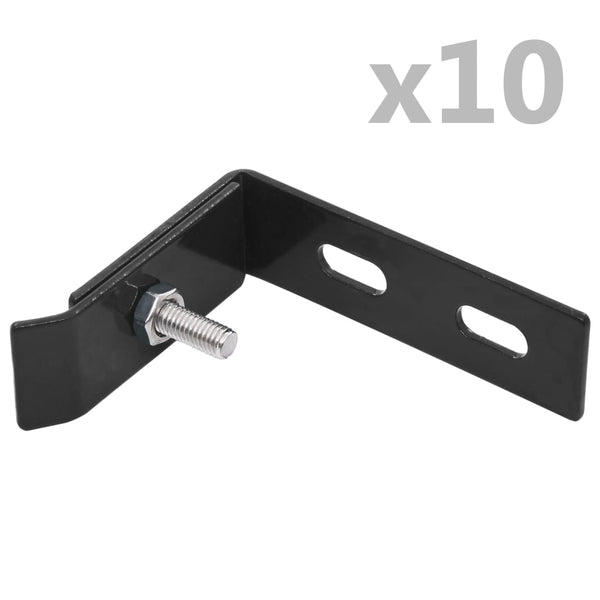 vidaXL Wall Corner Connector 10 Sets Anthracite