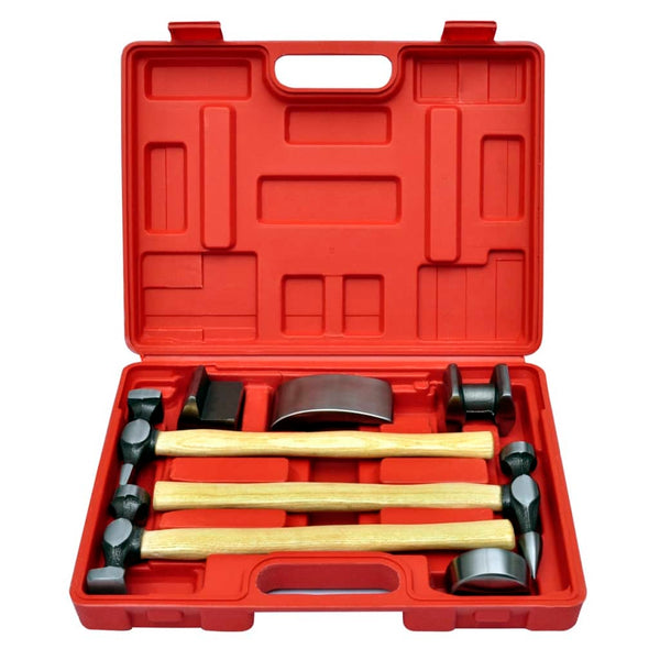 vidaXL 7-Piece Auto Body Hammer and Dolly Dent Repair Set