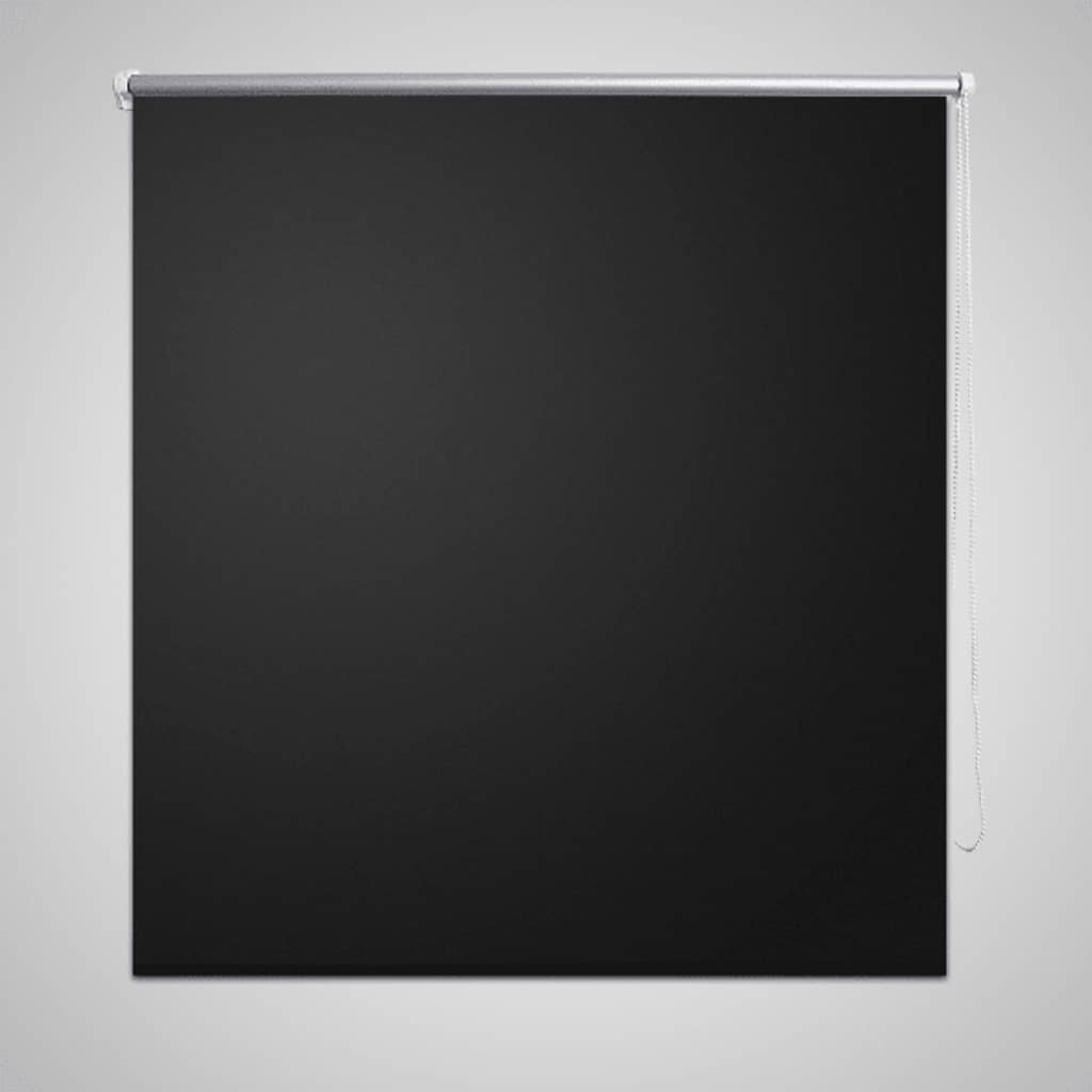 Roller Blind Blackout 100 x 230 cm Black