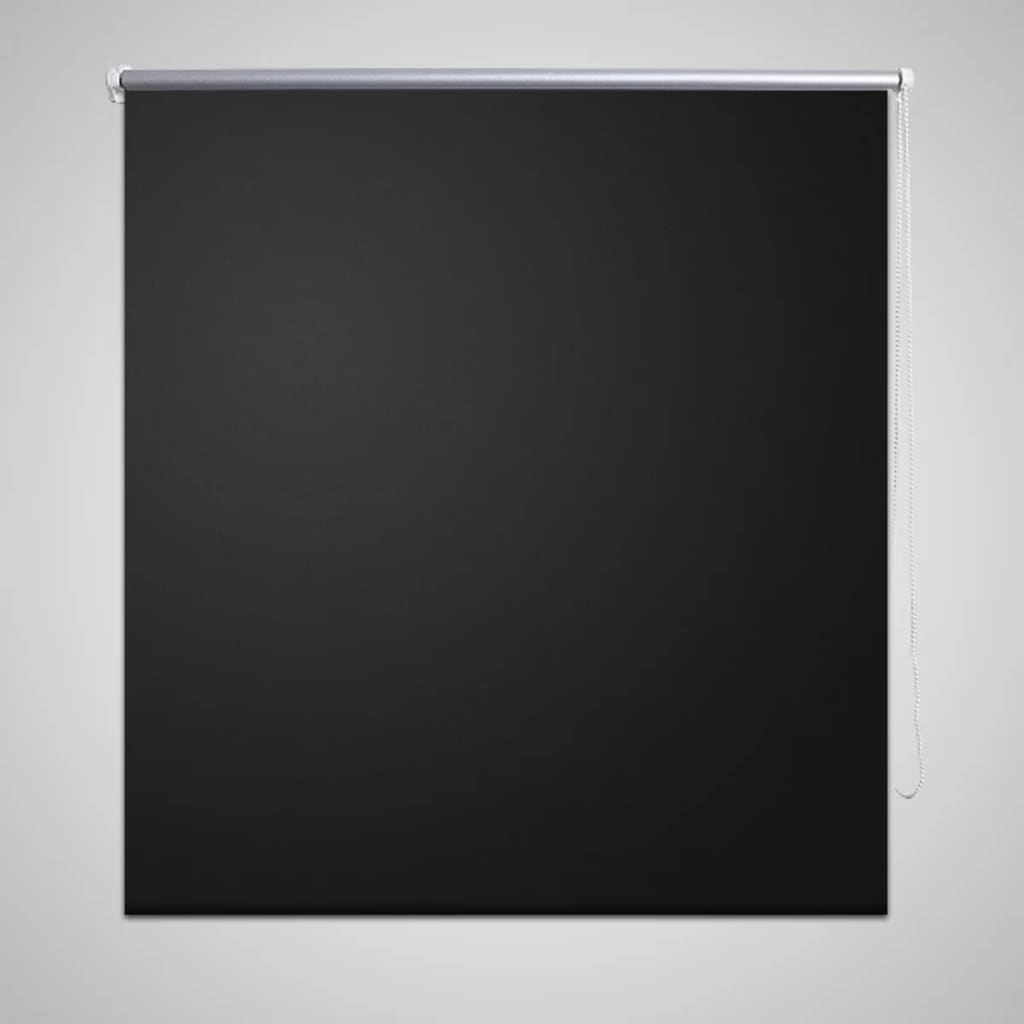 Roller Blind Blackout 140 x 230 cm Black