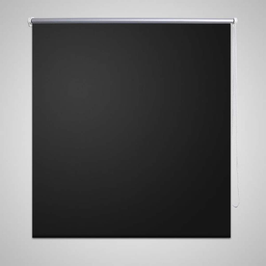 Roller Blind Blackout 160 x 230 cm Black