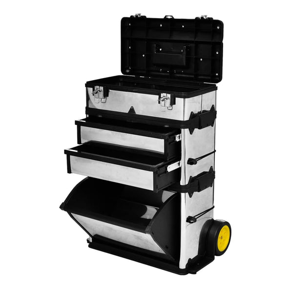 vidaXL 3-Part Rolling Tool Box replaces 140174