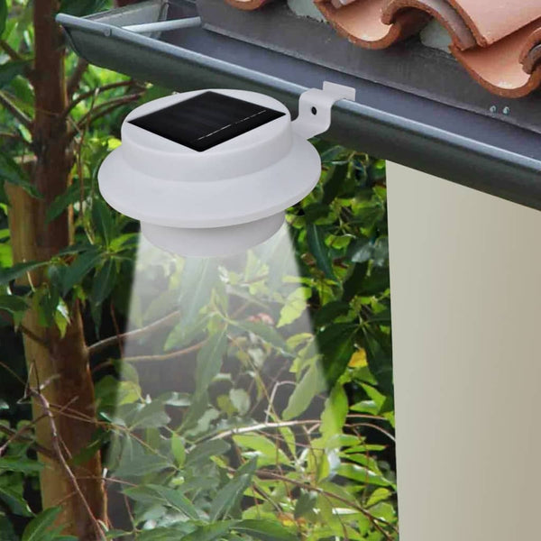 Outdoor Solar Lamp Set 6 pcs Fence Light Gutter Light White