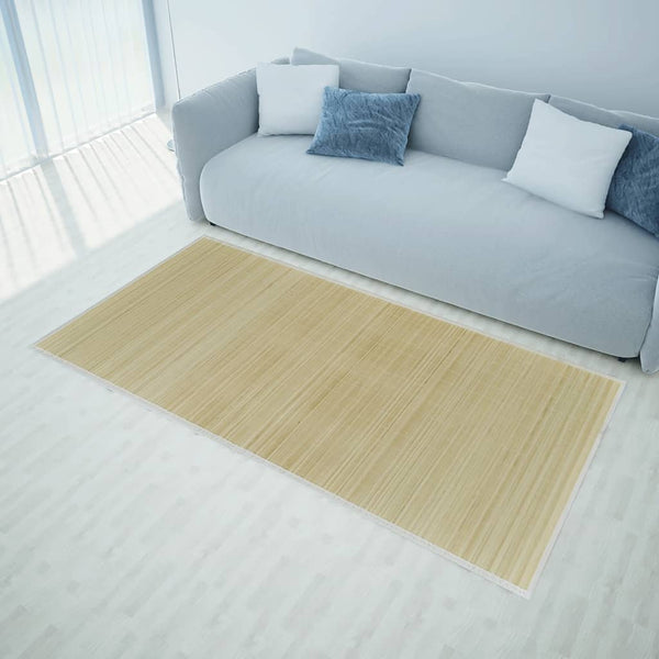 Rectangular Natural Bamboo Rug 120 x 180 cm