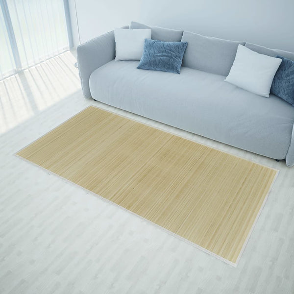 Rectangular Natural Bamboo Rug 150 x 200 cm