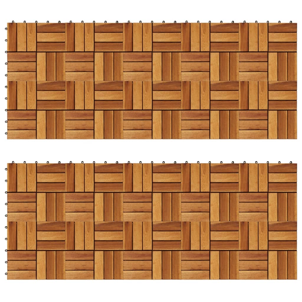 Decking Tiles 30 x 30 cm Acacia Set of 20