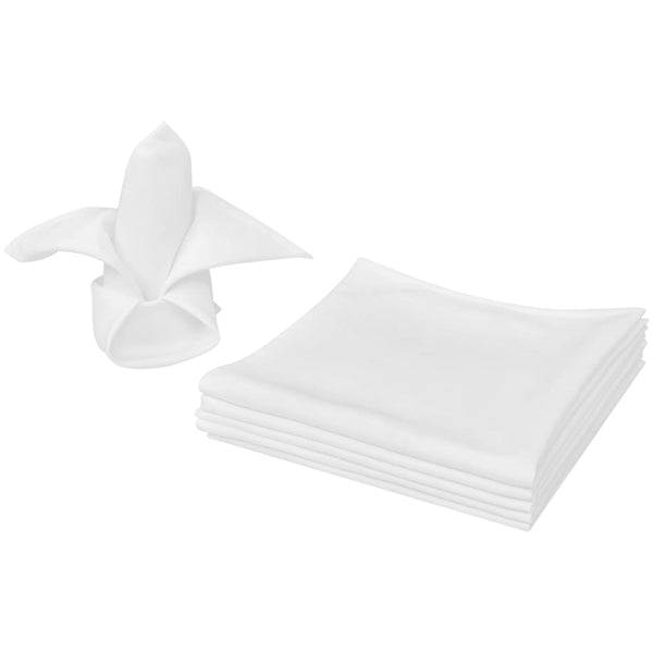 50 Dinner Napkins White 50 x 50 cm