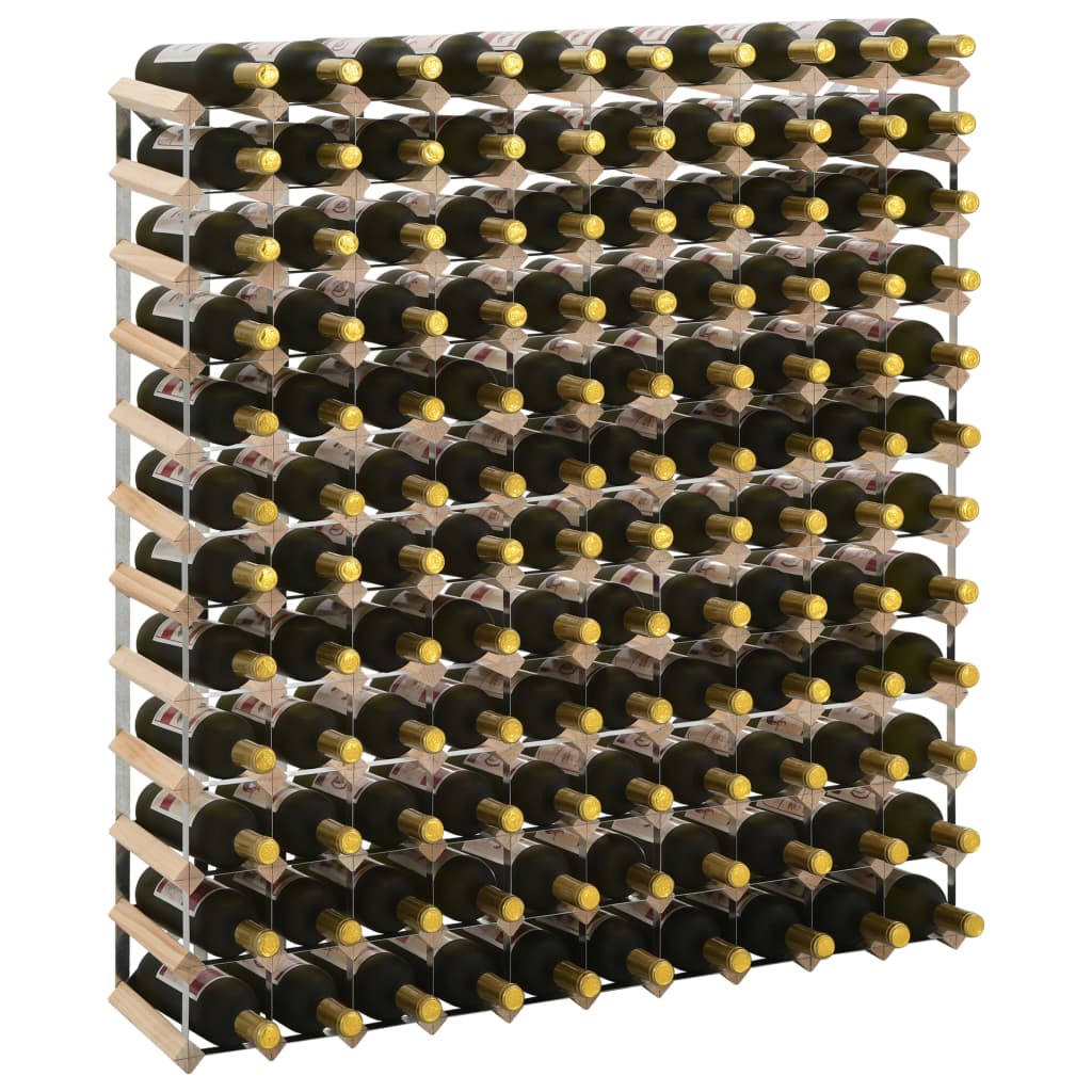 vidaXL Wine Rack for 120 Bottles Solid Pinewood