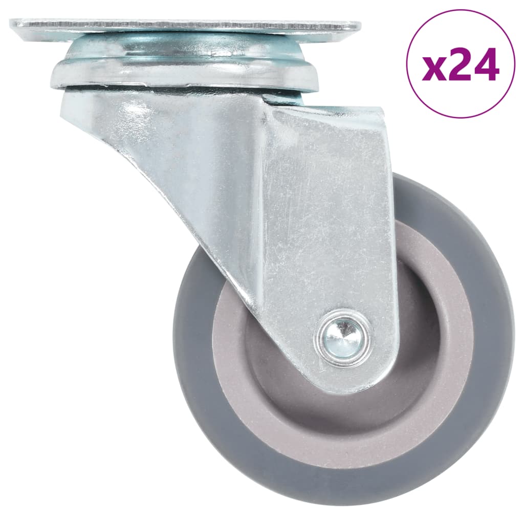 vidaXL 24 pcs Swivel Casters 50 mm