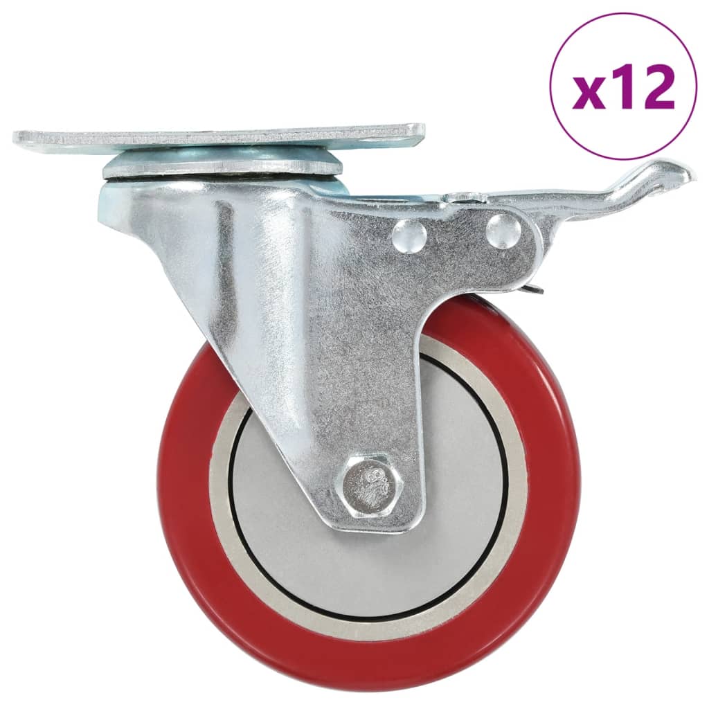 vidaXL 12 pcs Swivel Casters 100 mm