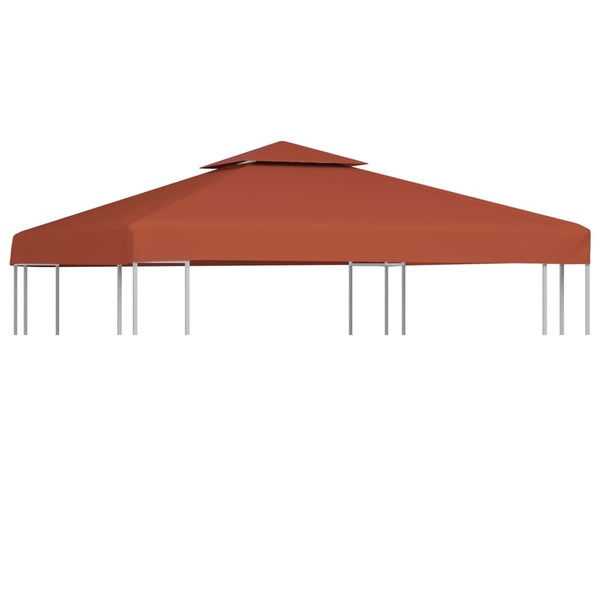 vidaXL 2-Tier Gazebo Top Cover 310 g/mÂ² 3x3 m Terracotta