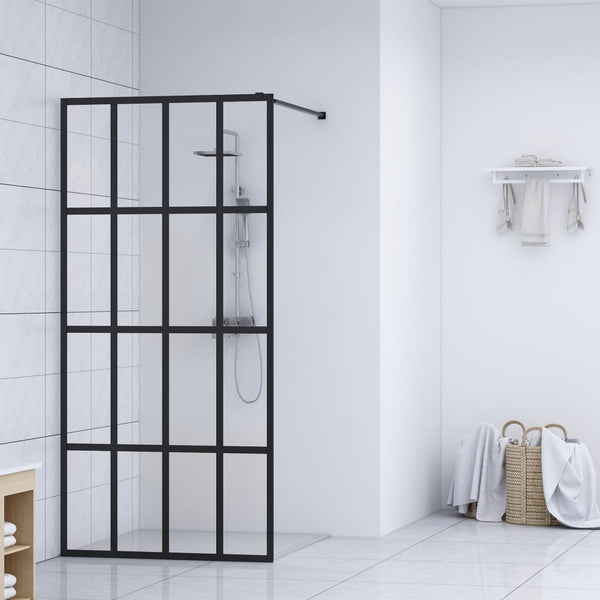 vidaXL Walk-in Shower Screen Clear Tempered Glass 90x195 cm