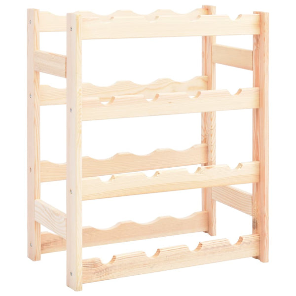 vidaXL Wine Rack for 16 Bottles Pinewood