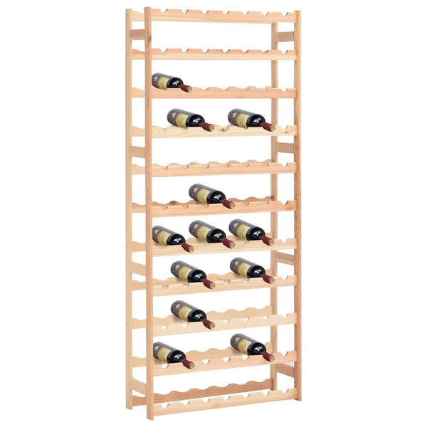 vidaXL Wine Rack for 77 Bottles Pinewood