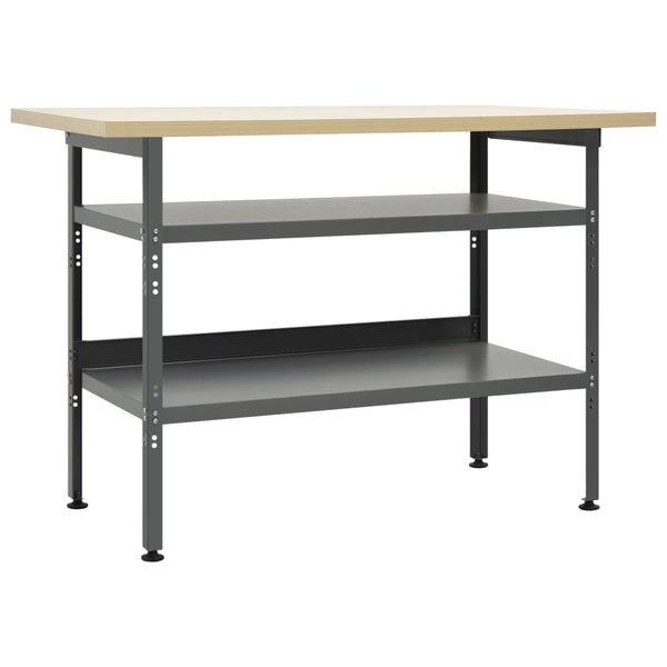 vidaXL Workbench Grey 120x60x85 cm Steel