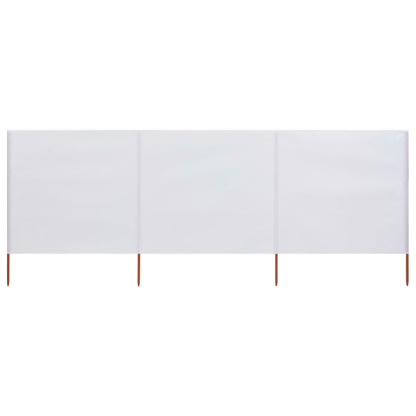 vidaXL 3-panel Wind Screen Fabric 400x80 cm Sand White