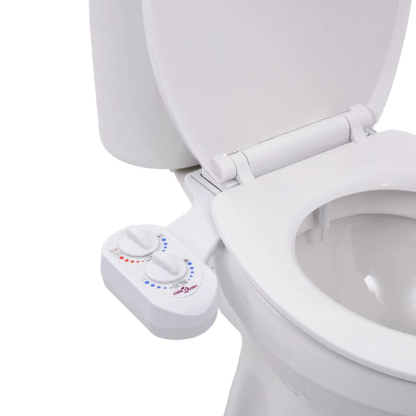 vidaXL Bidet Toilet Seat Attachment Hot Cold Water Single Nozzle