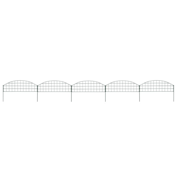 vidaXL Arched Garden Fence Set 77.3x26 cm Green