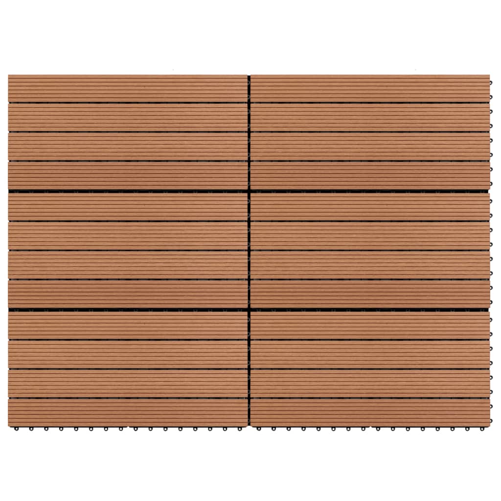 vidaXL WPC Tiles 60x30 cm 6 pcs 1mÂ² Brown