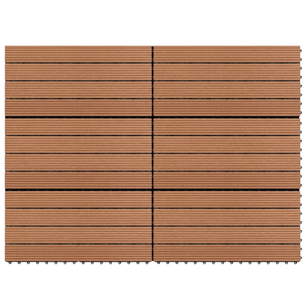 vidaXL WPC Tiles 60x30 cm 6 pcs 1mÂ² Brown