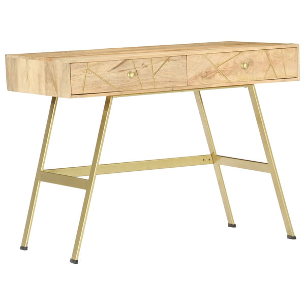 vidaXL Writing Desk with Drawers 100x55x75 cm Solid Mango Wood