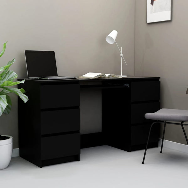 vidaXL Writing Desk Black 140x50x77 cm Engineered Wood