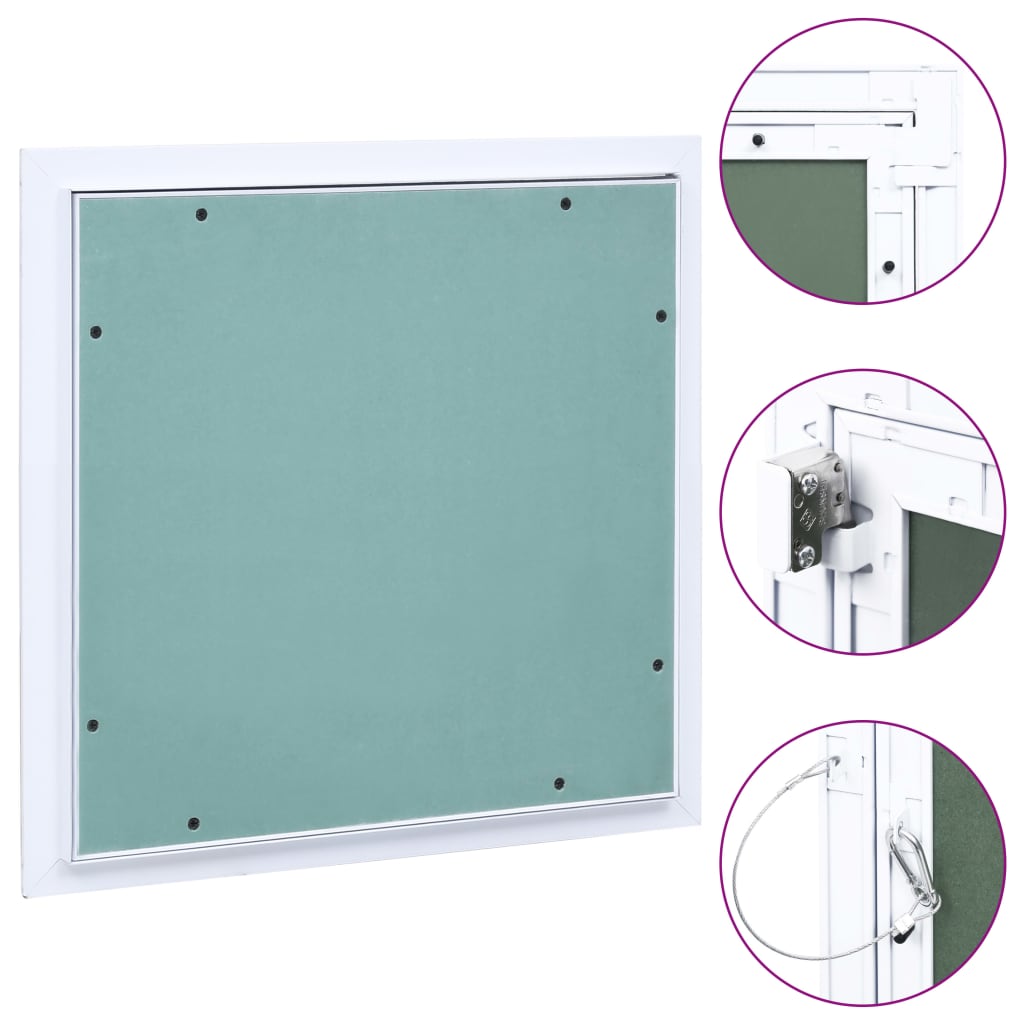 vidaXL Access Panel with Aluminium Frame and Plasterboard 400x400 mm