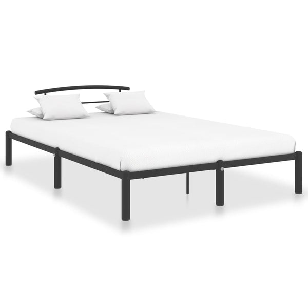 284658 vidaXL Bed Frame without Mattress Black Metal 120x200 cm