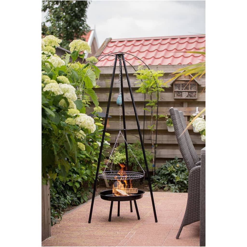 RedFire Garden Barbecue with Tripod and Fire Bowl 50 cm Black