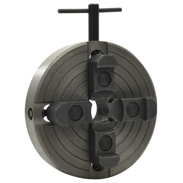 vidaXL 4 Jaw Wood Chuck with M33 Connection Steel Black 150x63 mm