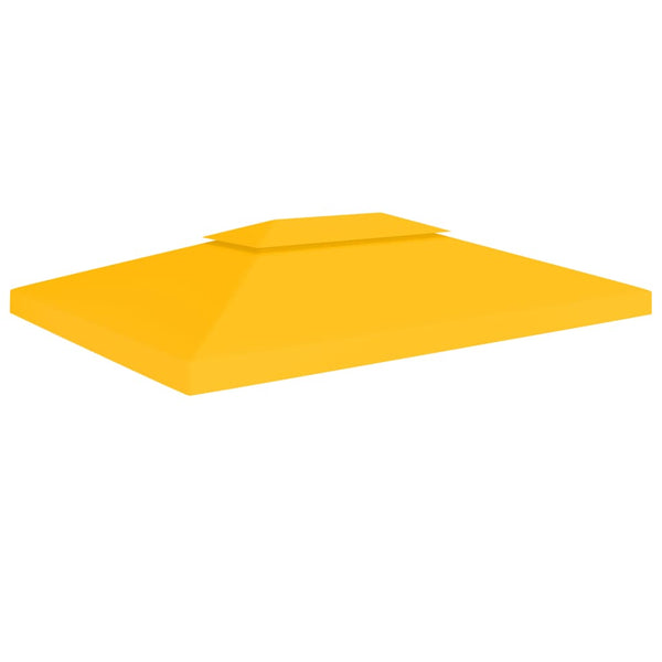 vidaXL 2-Tier Gazebo Top Cover 310 g/mÂ² 4x3 m Yellow