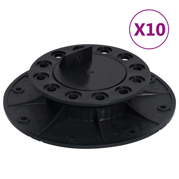 vidaXL Adjustable Feet for Decking 10 pcs 25-40 mm