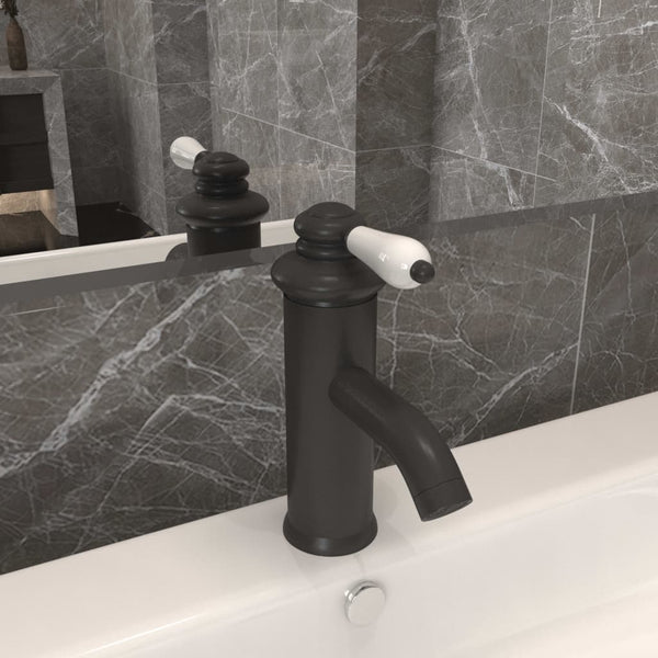 vidaXL Bathroom Basin Faucet Grey 130x180 mm