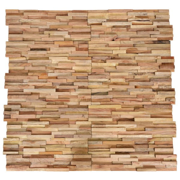 vidaXL 3D Wall Cladding Panels 10 pcs 1.08 mÂ² Solid Teak Wood